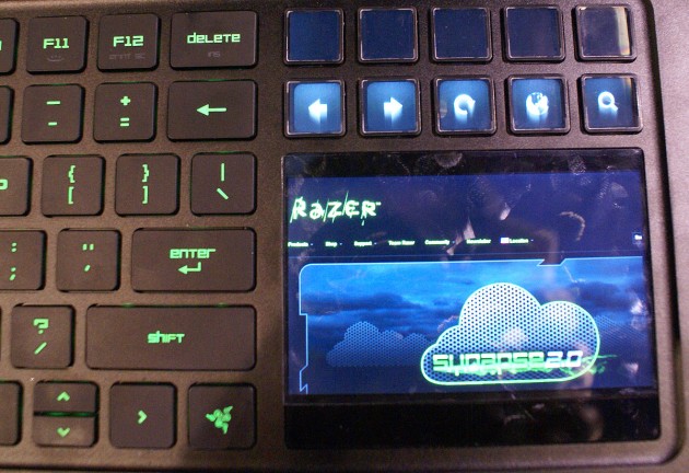 Razer Blade LCD touchscreen close-up