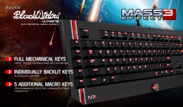 Mass Effect 3 Razer Keyboard