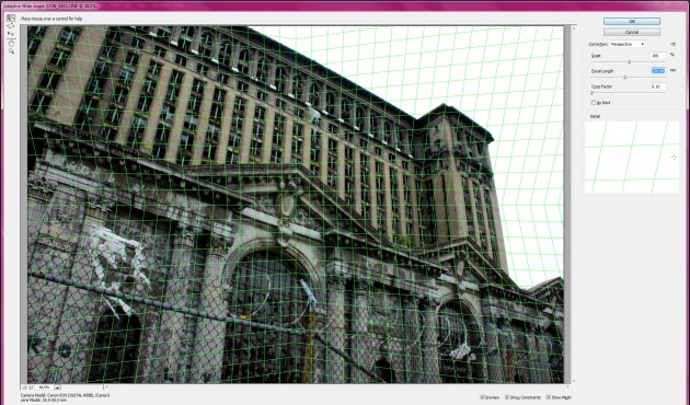 Adobe Photoshop CS6 adaptive wide angle filter