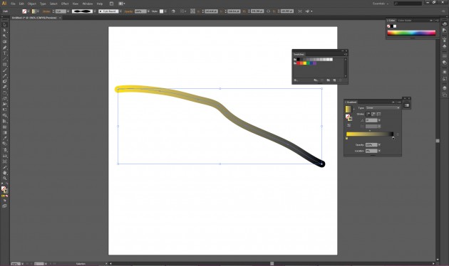 Applying a gradient to a stroke in Adobe Illustrator CS6