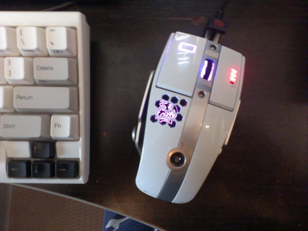 Level 10 M Mouse - Purple, on my desk