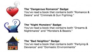 Game of Books sample badges