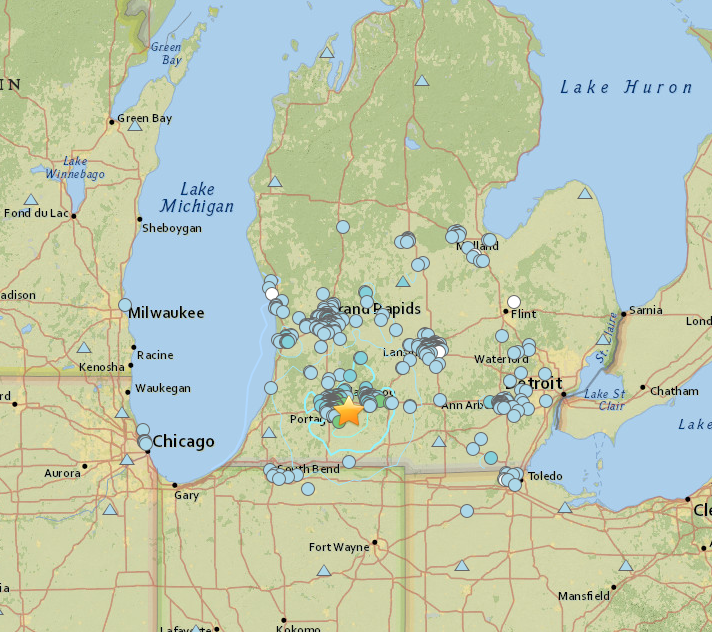 fault lines in michigan map Michigan Earthquake 2015 Icrontic fault lines in michigan map