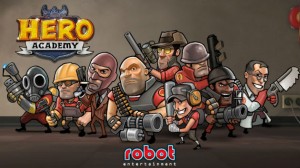 The TF2 team in Hero Academy form