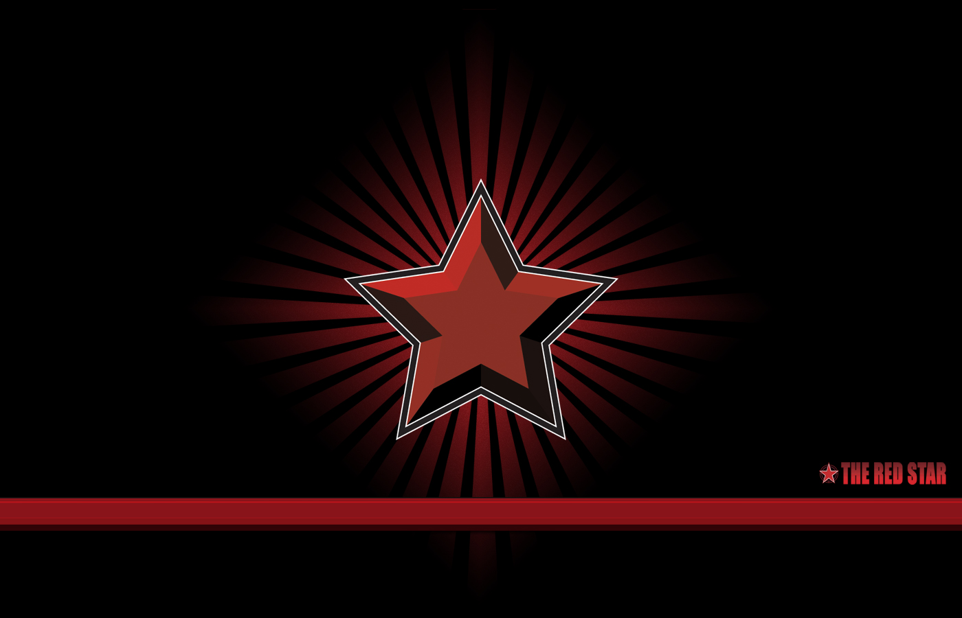 Красная звезда на черном фоне