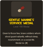 Gentle Mannes's Service Medal