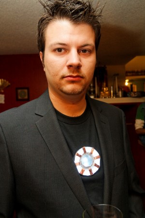 Tony Stark costume with working arc reactor