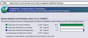 The Diskeeper 2011 dashboard