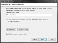 Create Profile Wizard